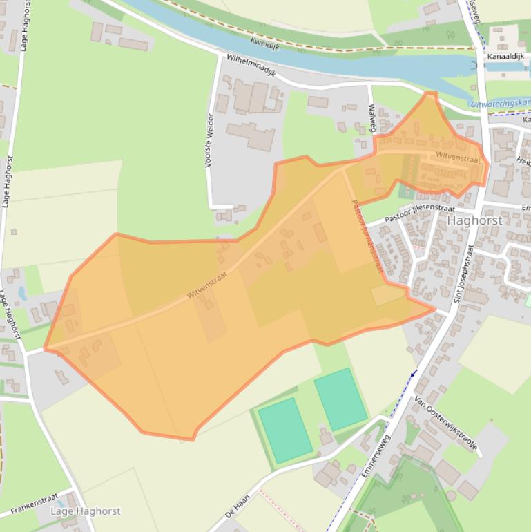 Kaart van postcodegebied 5089NG.