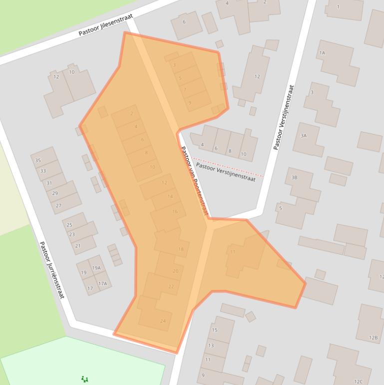 Kaart van postcodegebied 5089PN.