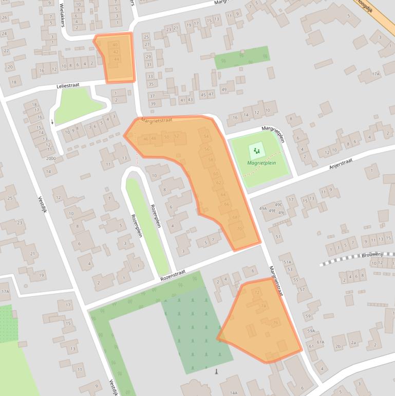 Kaart van postcodegebied 5091AE.