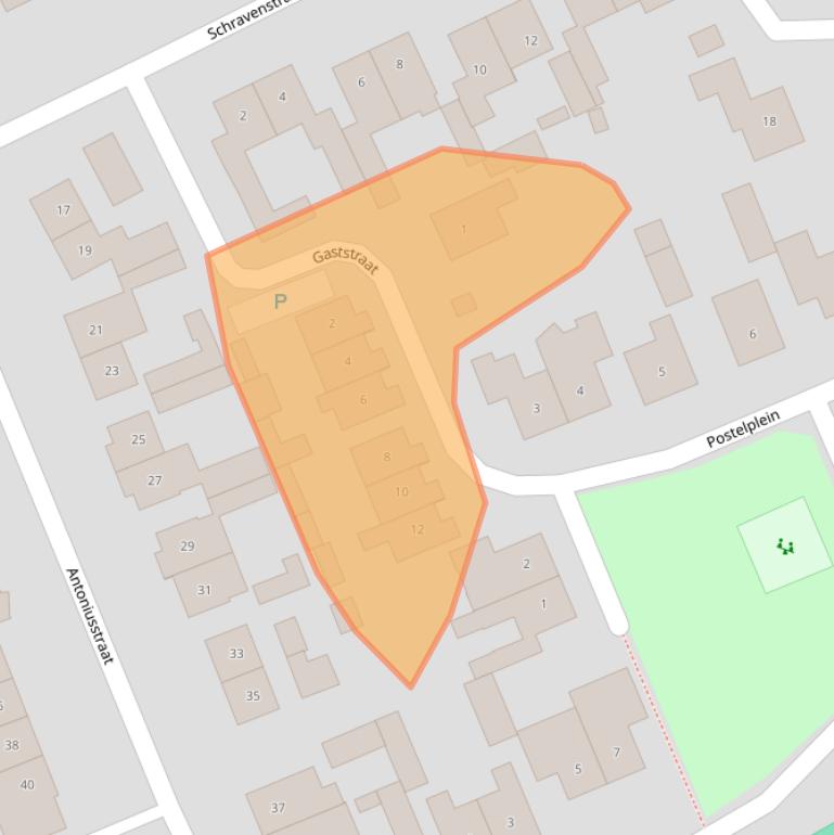 Kaart van postcodegebied 5091AZ.