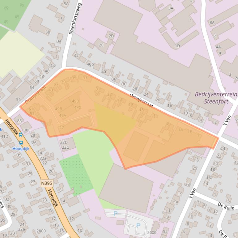 Kaart van postcodegebied 5091BK.