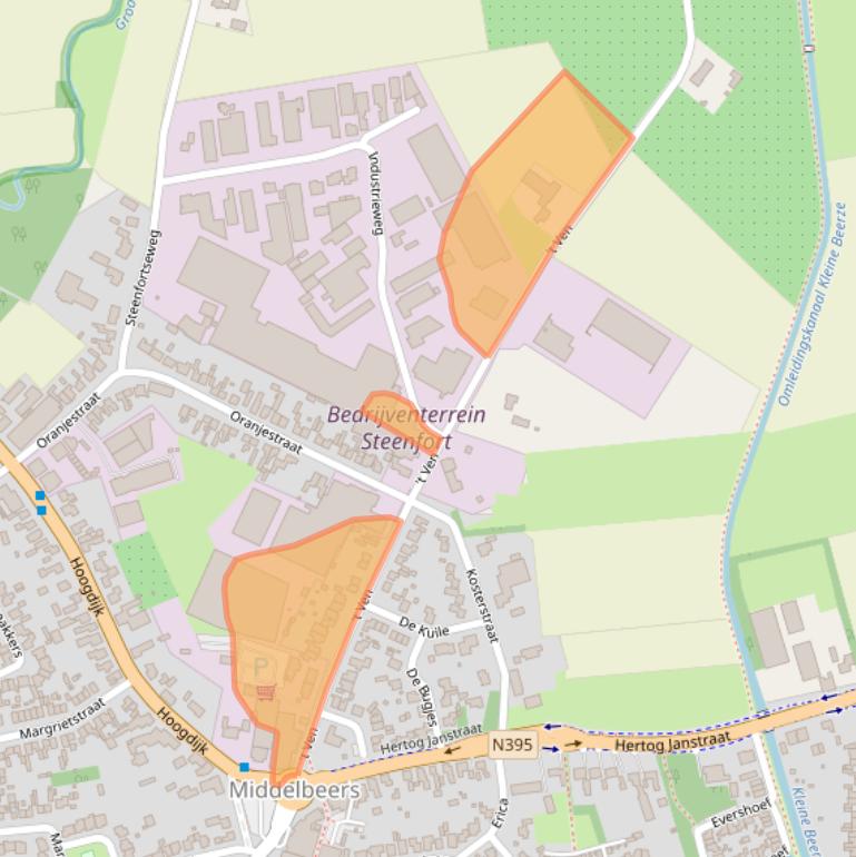 Kaart van postcodegebied 5091BN.