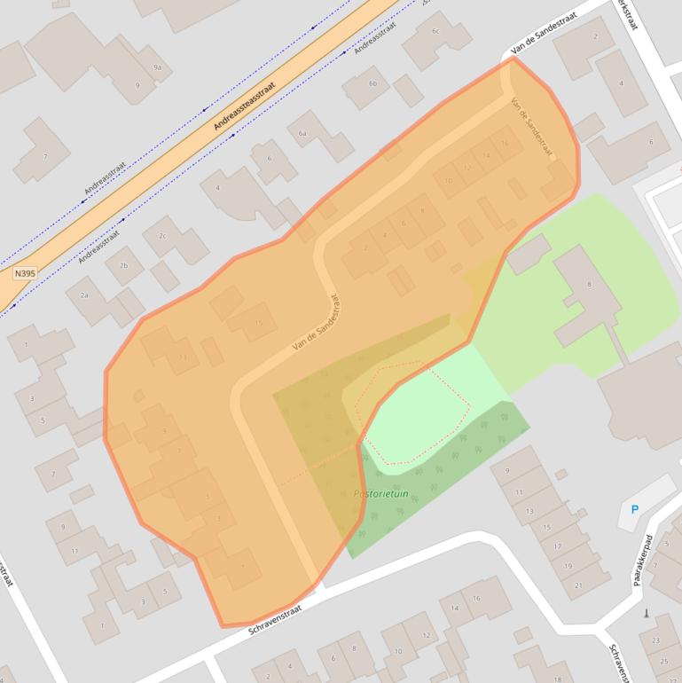 Kaart van postcodegebied 5091BT.
