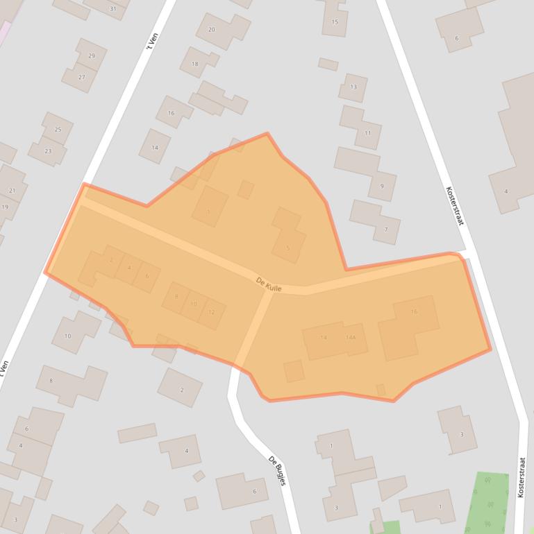 Kaart van postcodegebied 5091BW.