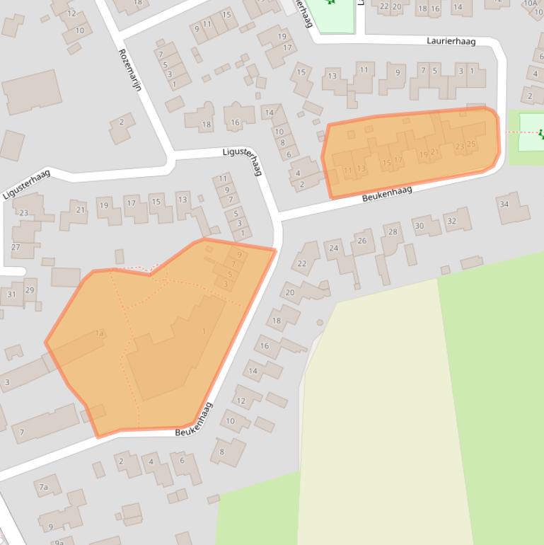 Kaart van postcodegebied 5091DA.