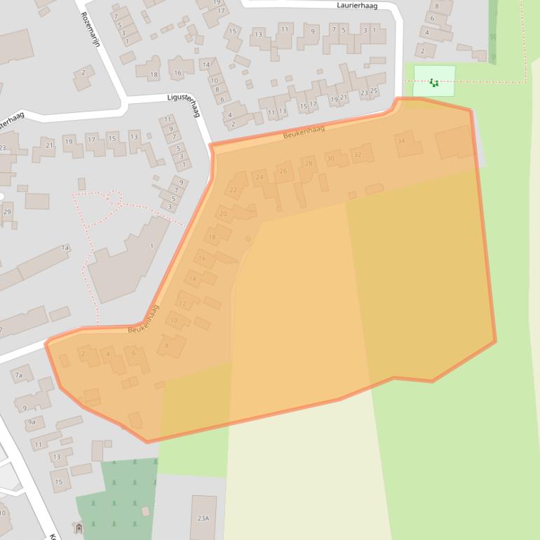 Kaart van postcodegebied 5091DB.