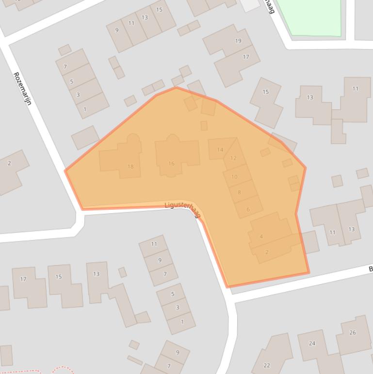 Kaart van postcodegebied 5091DD.