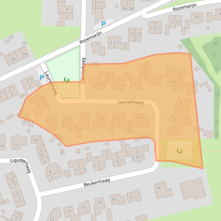 Kaart van postcodegebied 5091DG.