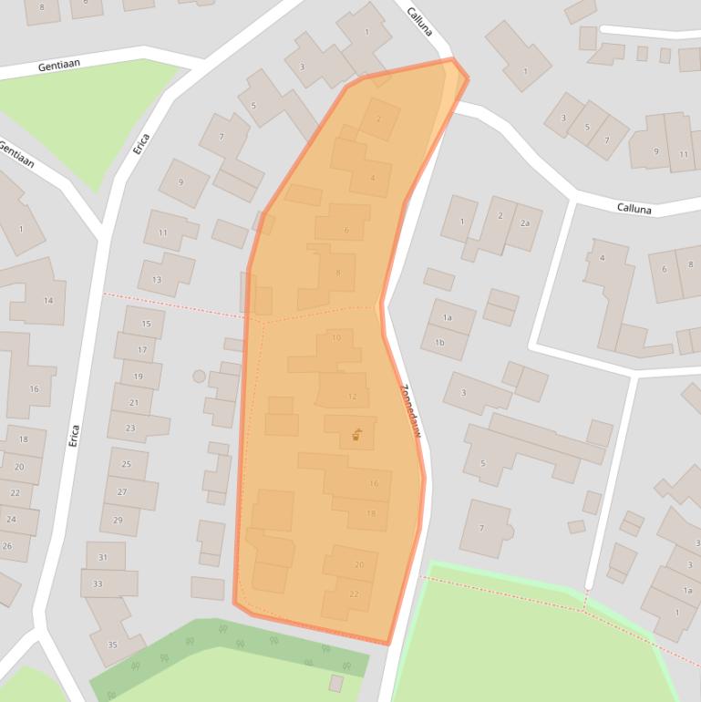 Kaart van postcodegebied 5091EG.