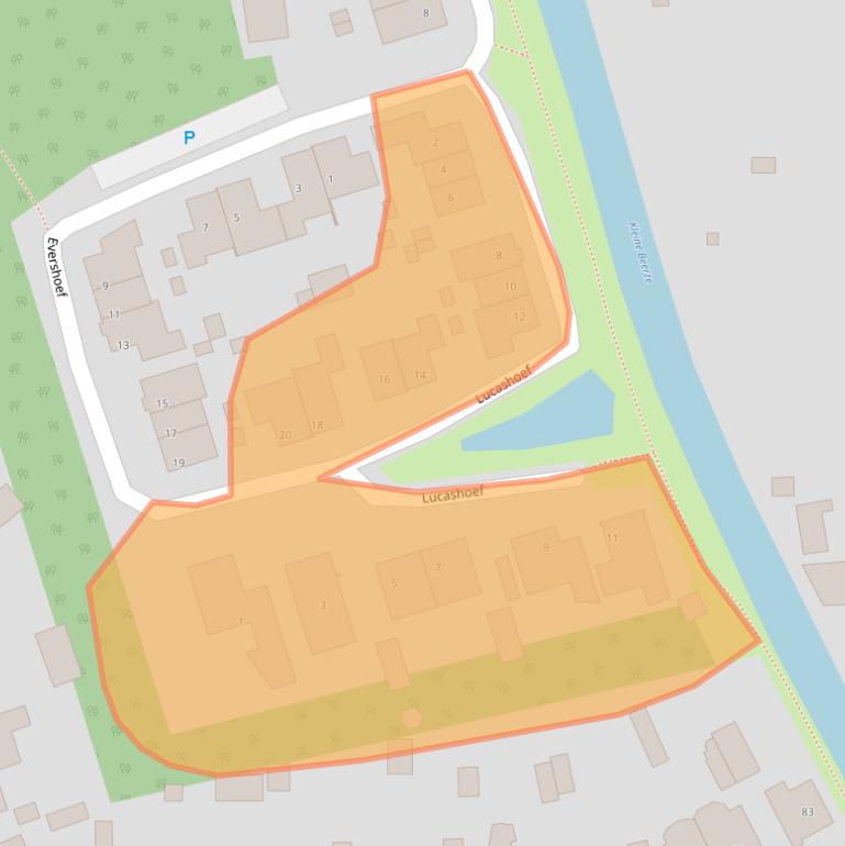 Kaart van postcodegebied 5091GB.
