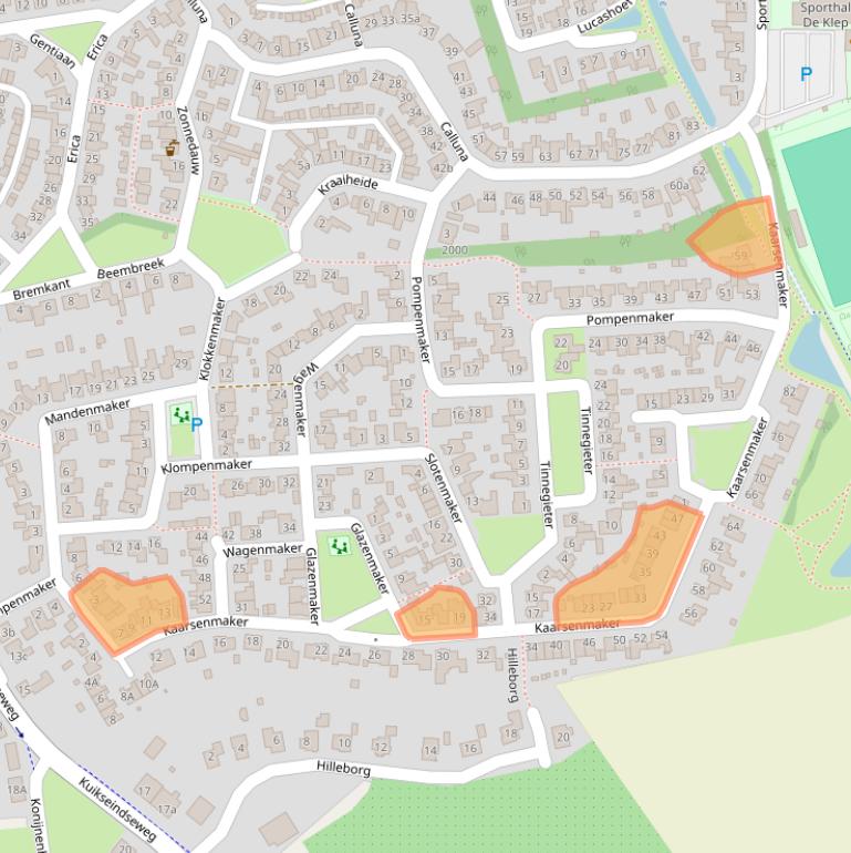 Kaart van postcodegebied 5091GR.