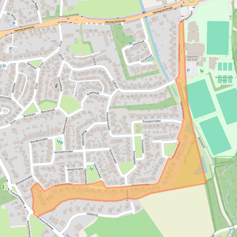Kaart van postcodegebied 5091GS.