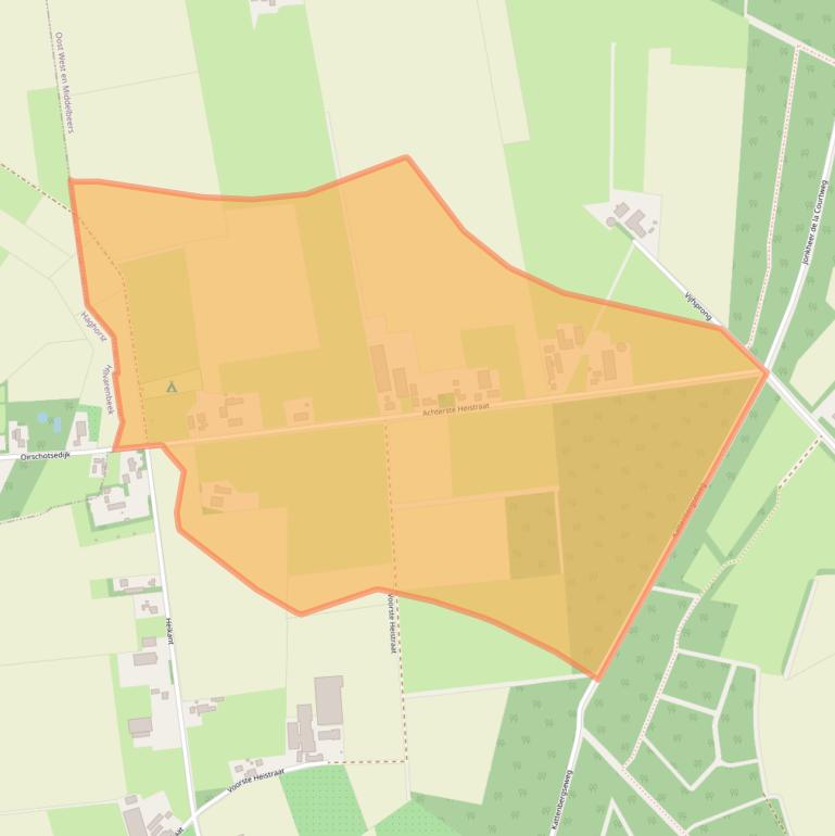 Kaart van postcodegebied 5091JB.