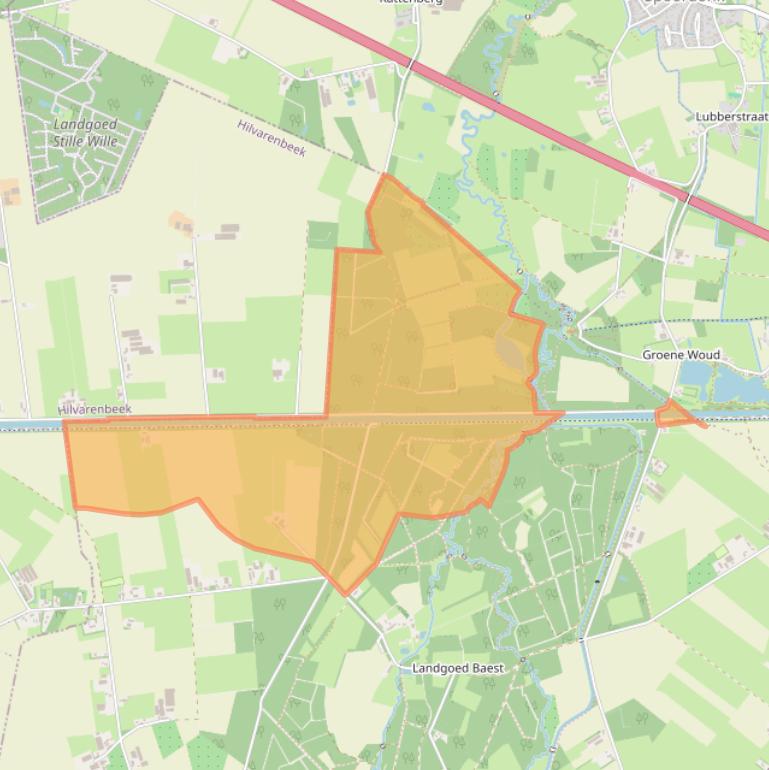 Kaart van postcodegebied 5091JD.