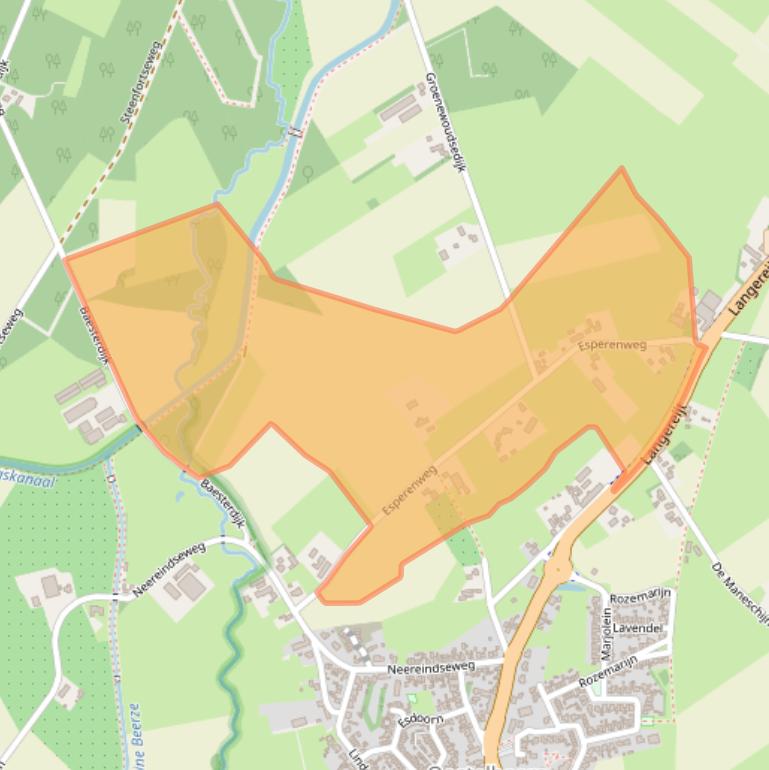 Kaart van postcodegebied 5091JM.