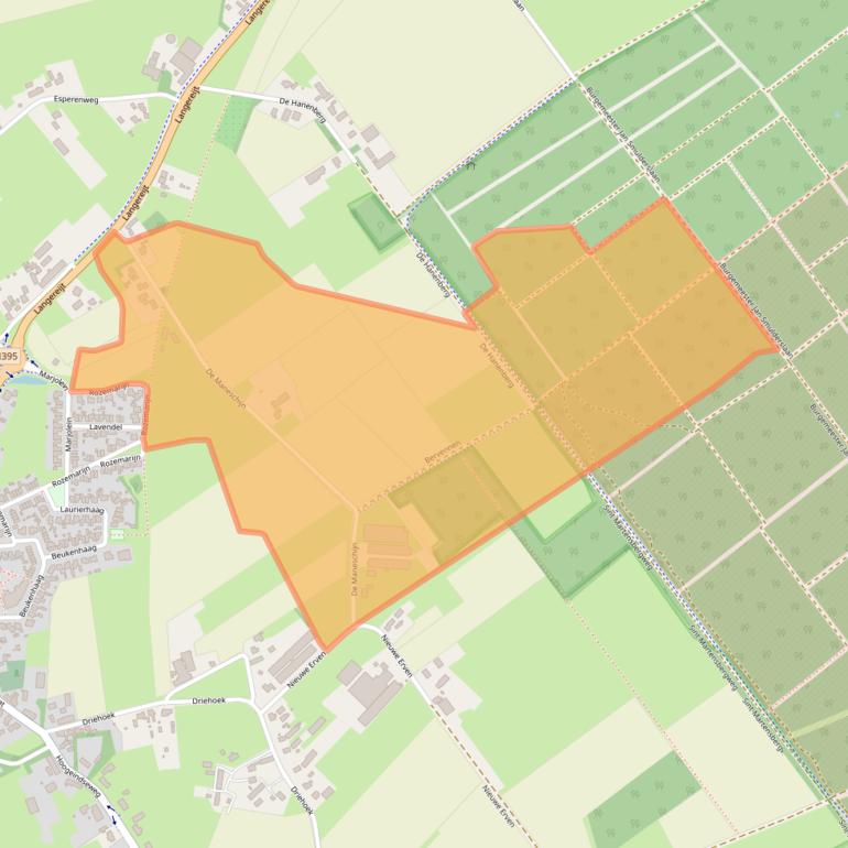 Kaart van postcodegebied 5091JW.