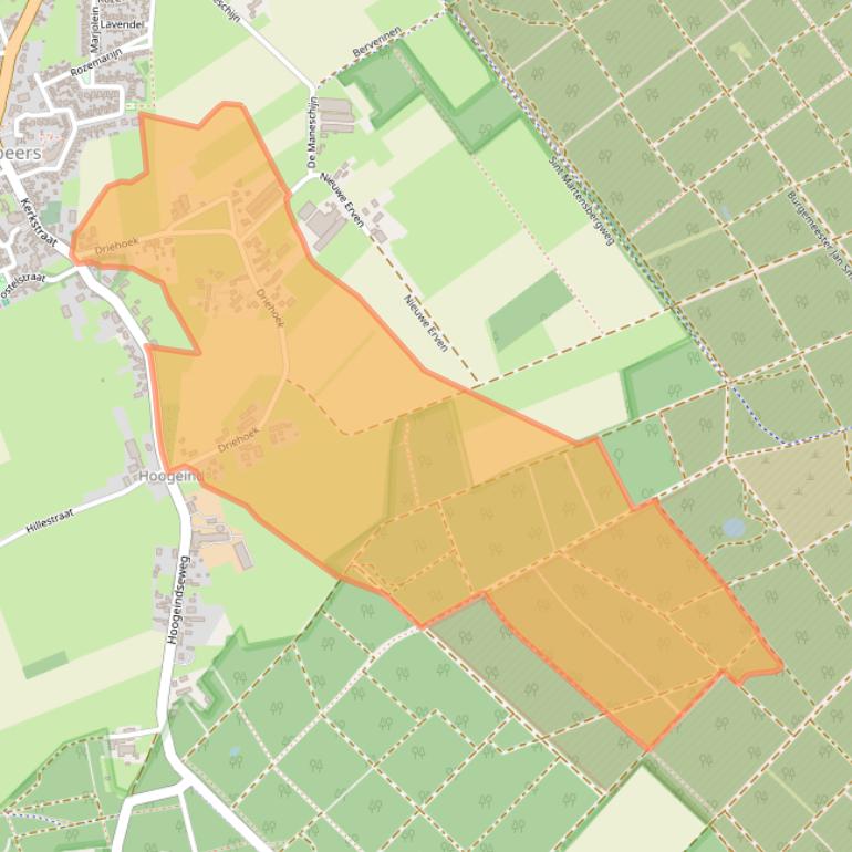 Kaart van postcodegebied 5091KA.