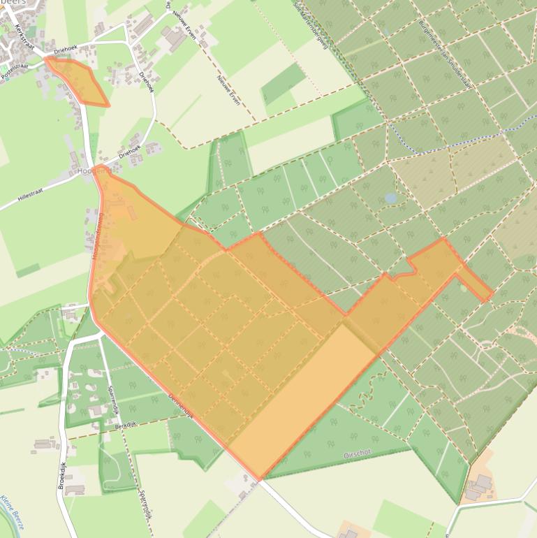 Kaart van postcodegebied 5091KB.