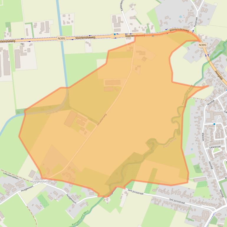 Kaart van postcodegebied 5091KW.