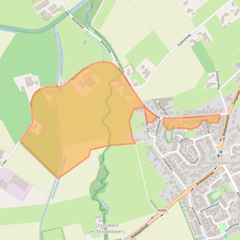 Kaart van postcodegebied 5091RD.