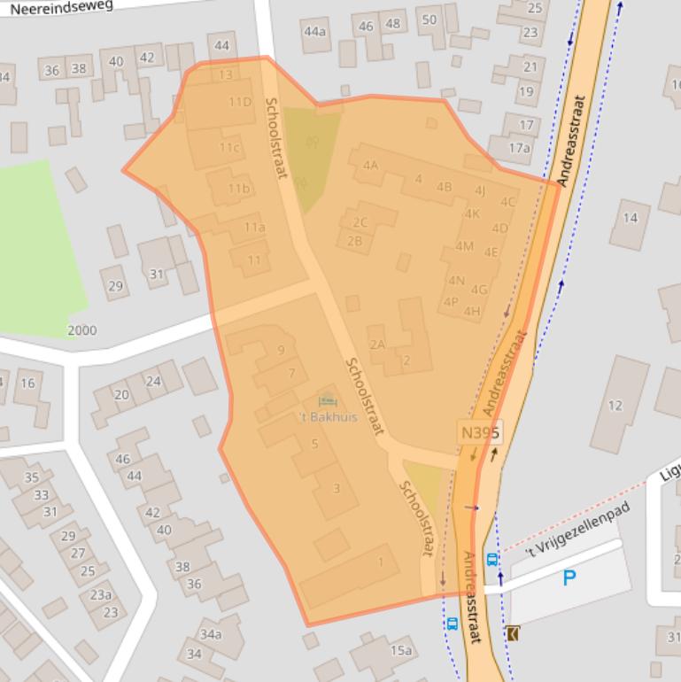 Kaart van postcodegebied 5091RJ.