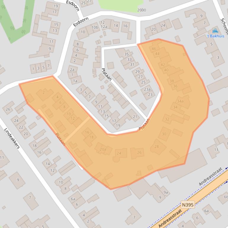 Kaart van postcodegebied 5091RR.