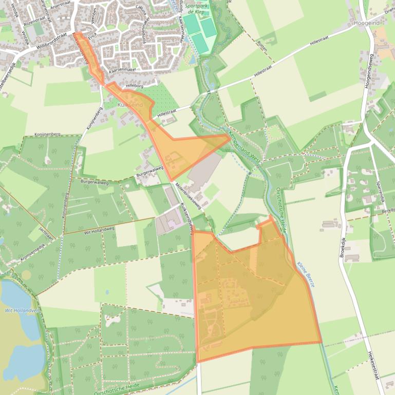 Kaart van postcodegebied 5091TC.