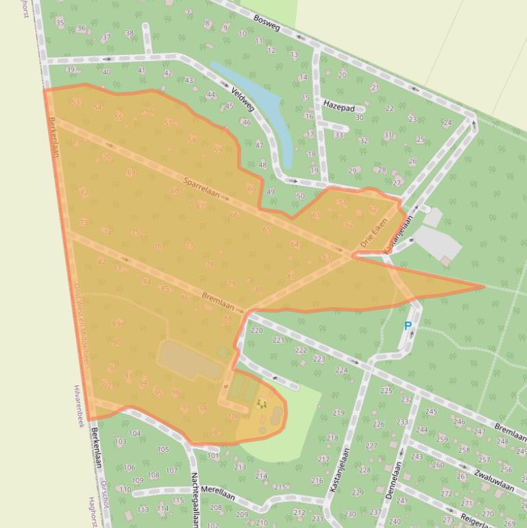 Kaart van postcodegebied 5091WC.