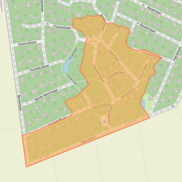 Kaart van postcodegebied 5091WE.