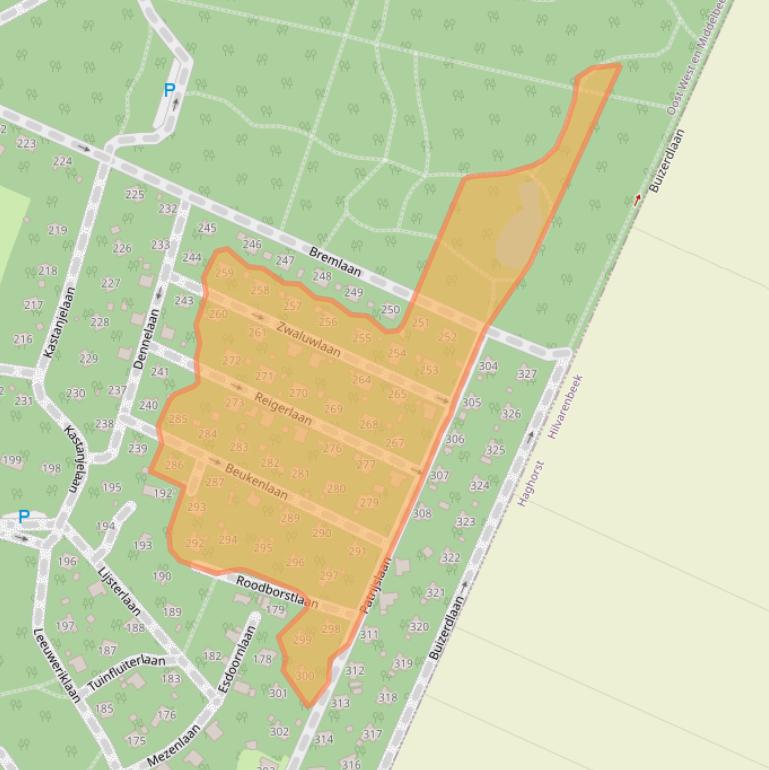 Kaart van postcodegebied 5091WH.