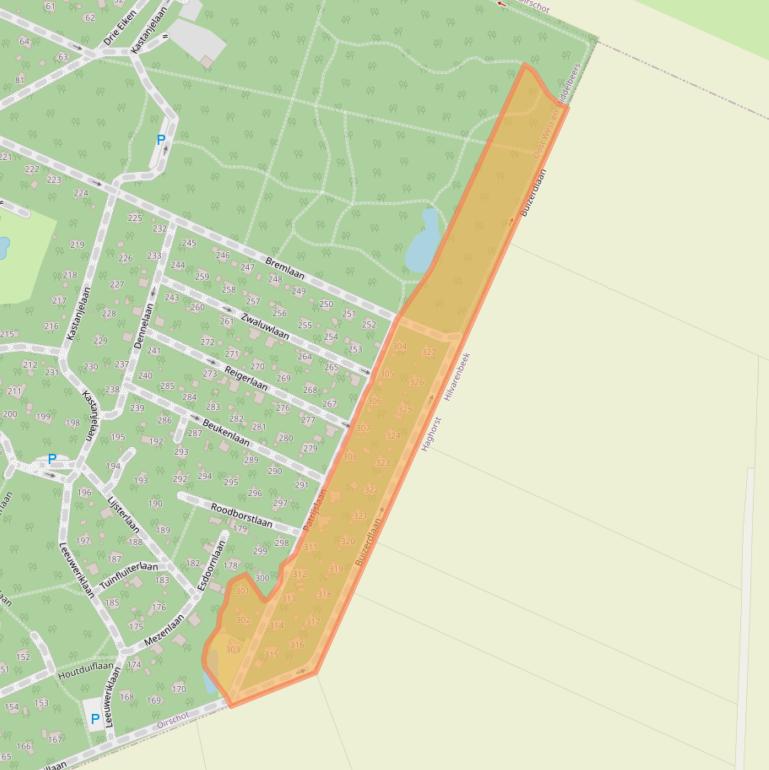 Kaart van postcodegebied 5091WJ.