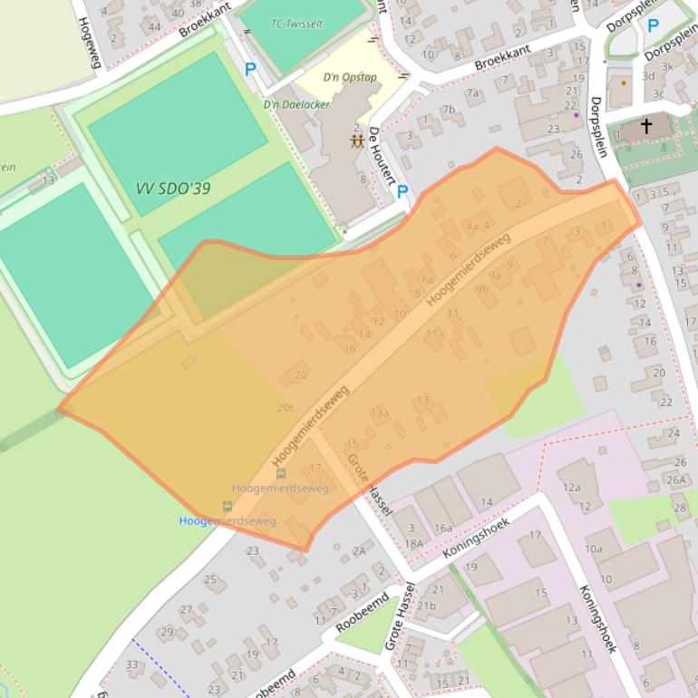 Kaart van postcodegebied 5094AA.