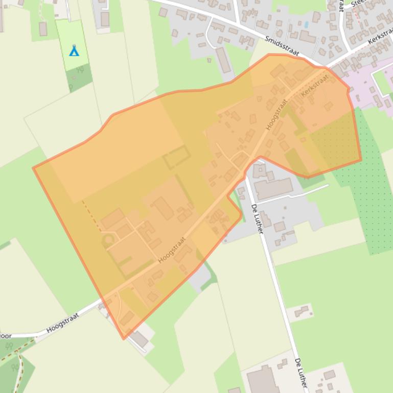 Kaart van postcodegebied 5095AB.