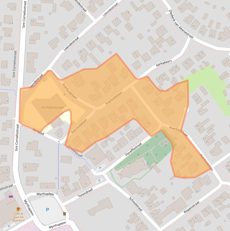 Kaart van postcodegebied 5095AS.