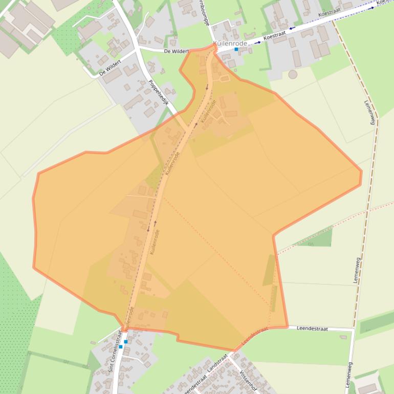 Kaart van postcodegebied 5095BA.