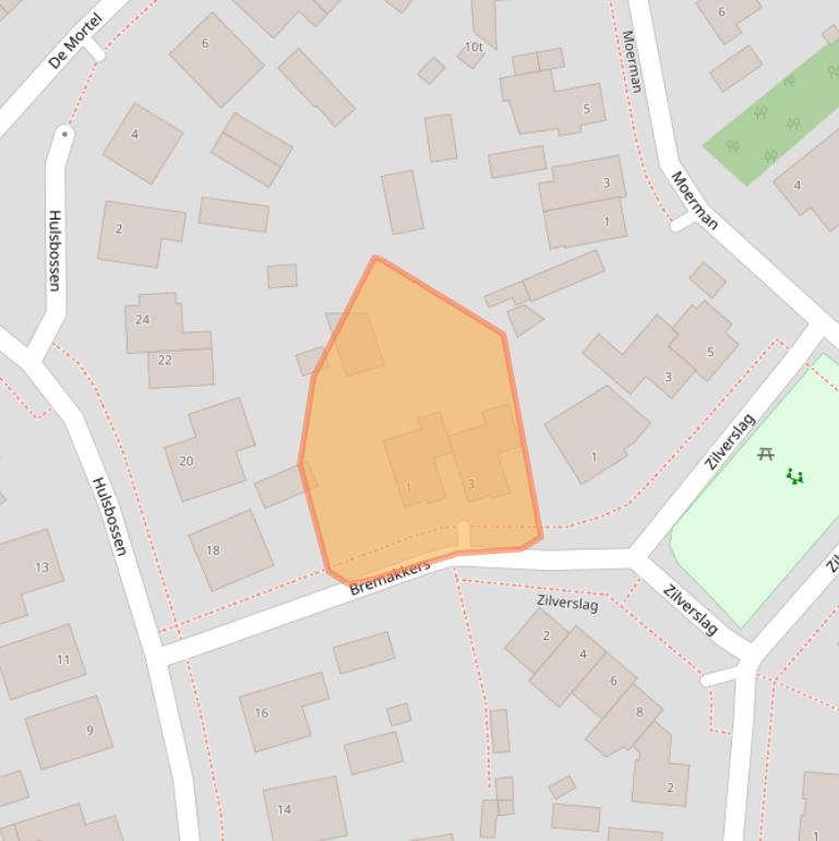 Kaart van postcodegebied 5095BX.