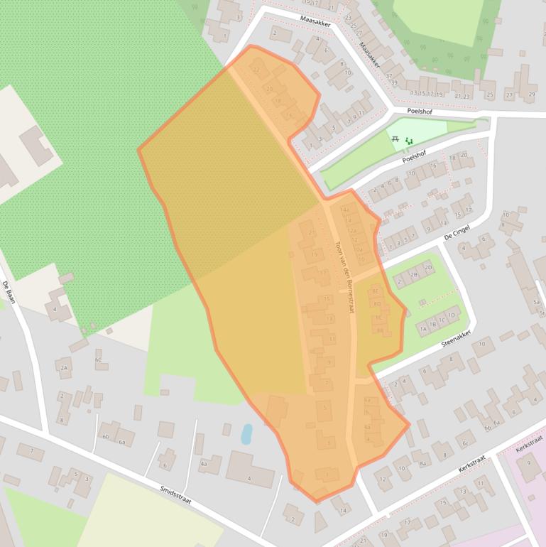 Kaart van postcodegebied 5095DA.