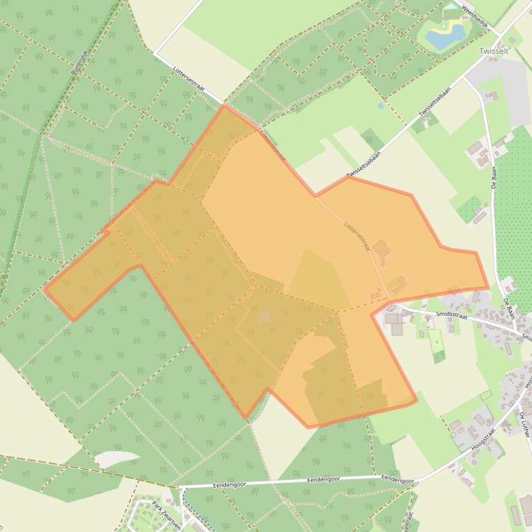 Kaart van postcodegebied 5095EE.