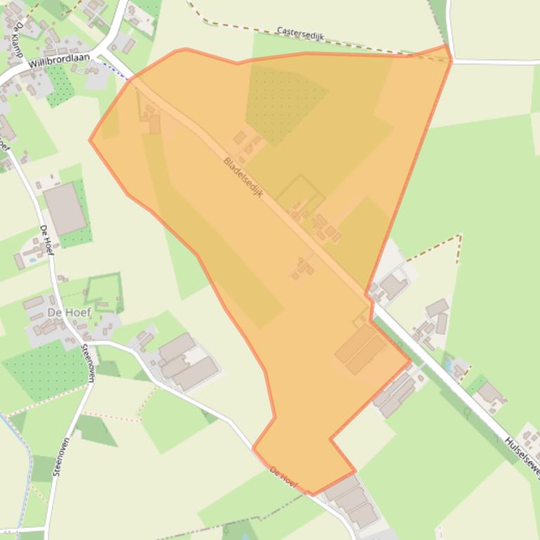 Kaart van postcodegebied 5096BN.