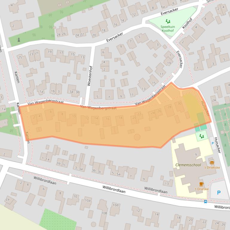 Kaart van postcodegebied 5096BV.