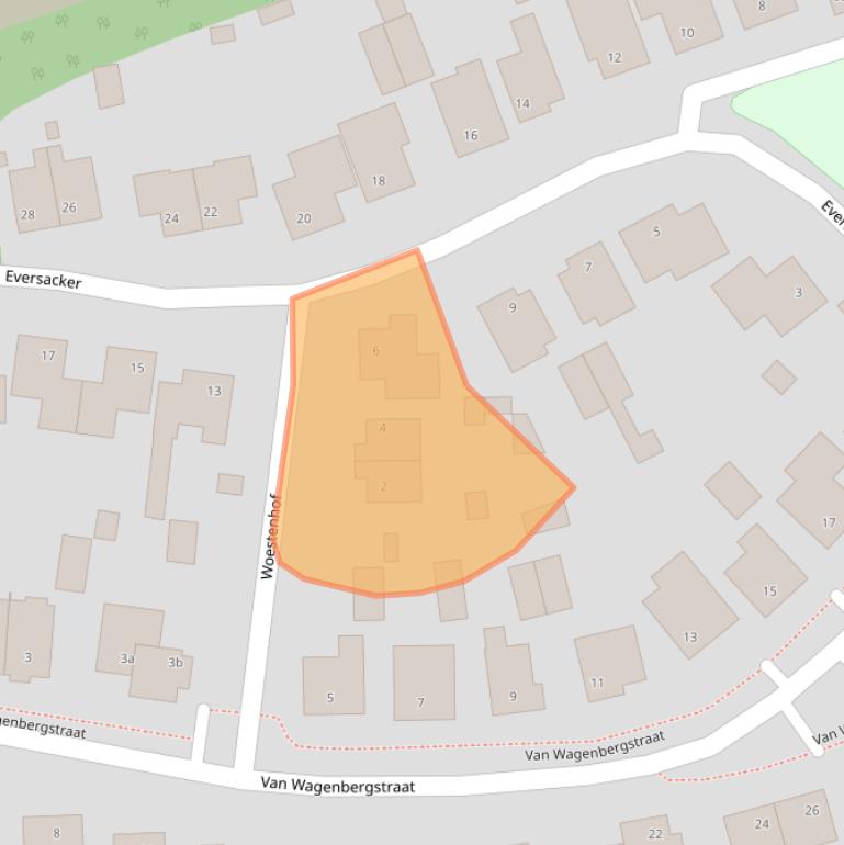 Kaart van postcodegebied 5096CA.