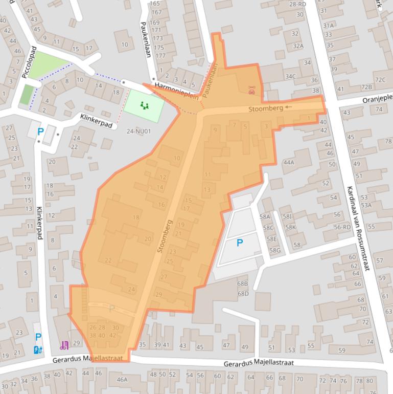 Kaart van postcodegebied 5101AA.