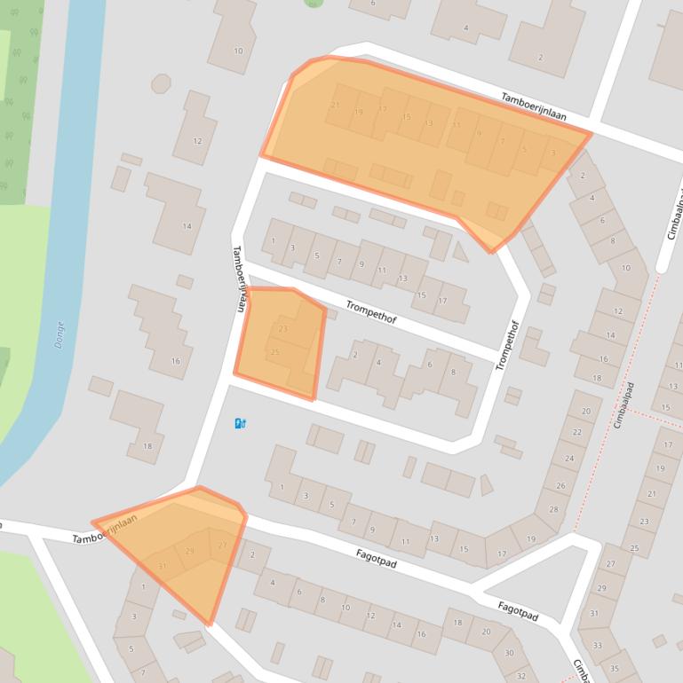 Kaart van postcodegebied 5101AL.