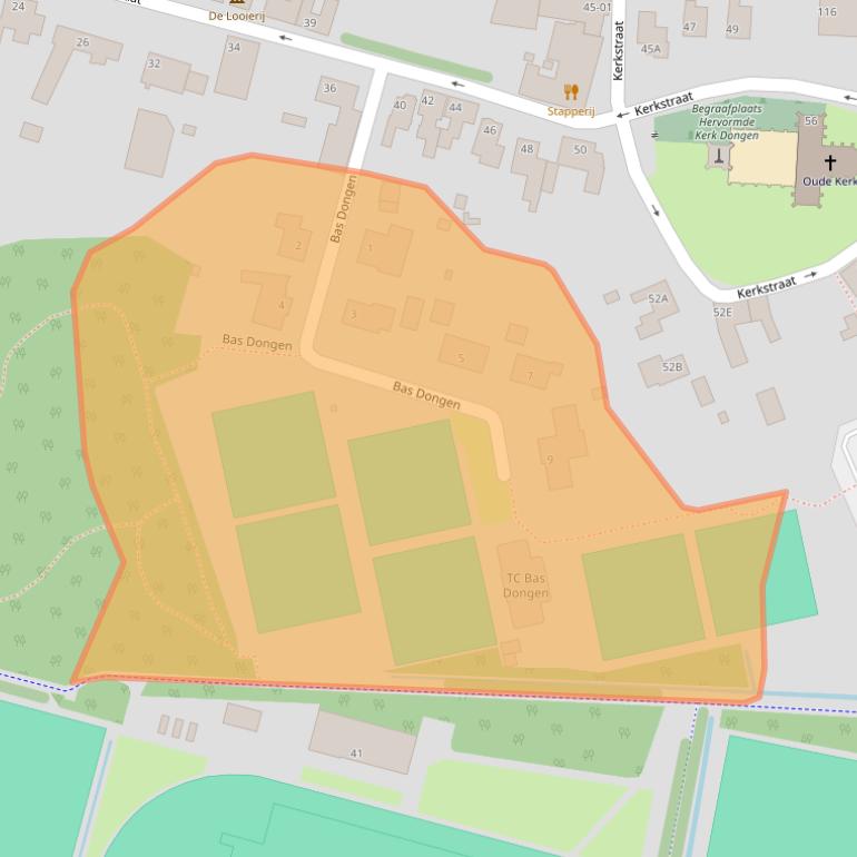 Kaart van postcodegebied 5101BA.