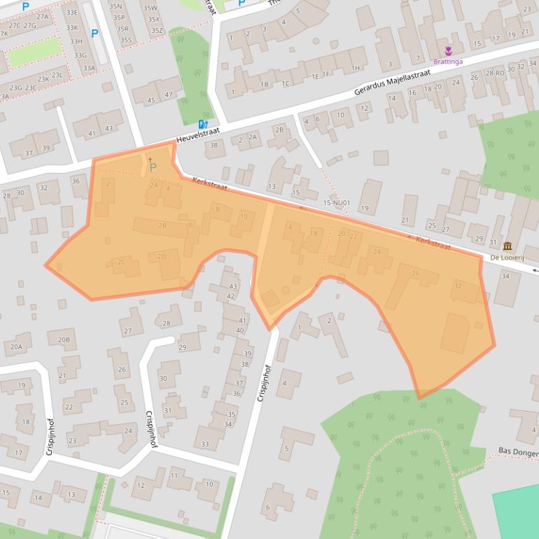 Kaart van postcodegebied 5101BC.