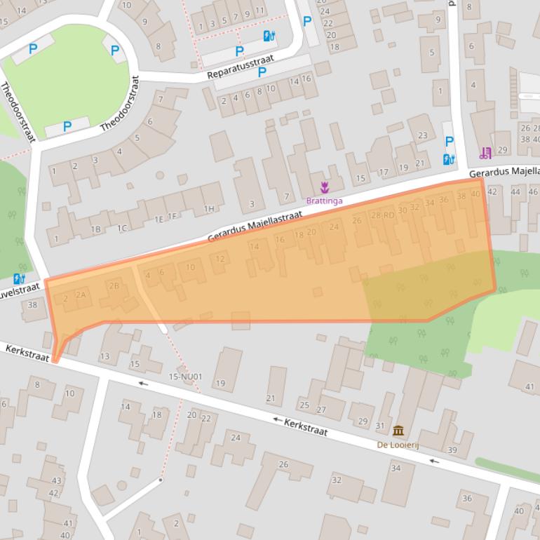 Kaart van postcodegebied 5101BG.