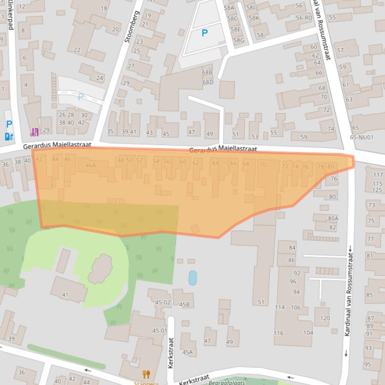 Kaart van postcodegebied 5101BH.