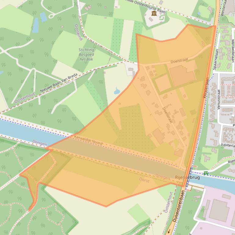 Kaart van postcodegebied 5101PA.