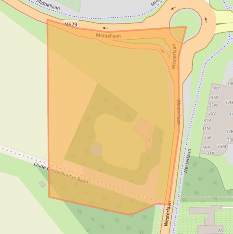 Kaart van postcodegebied 5101PE.