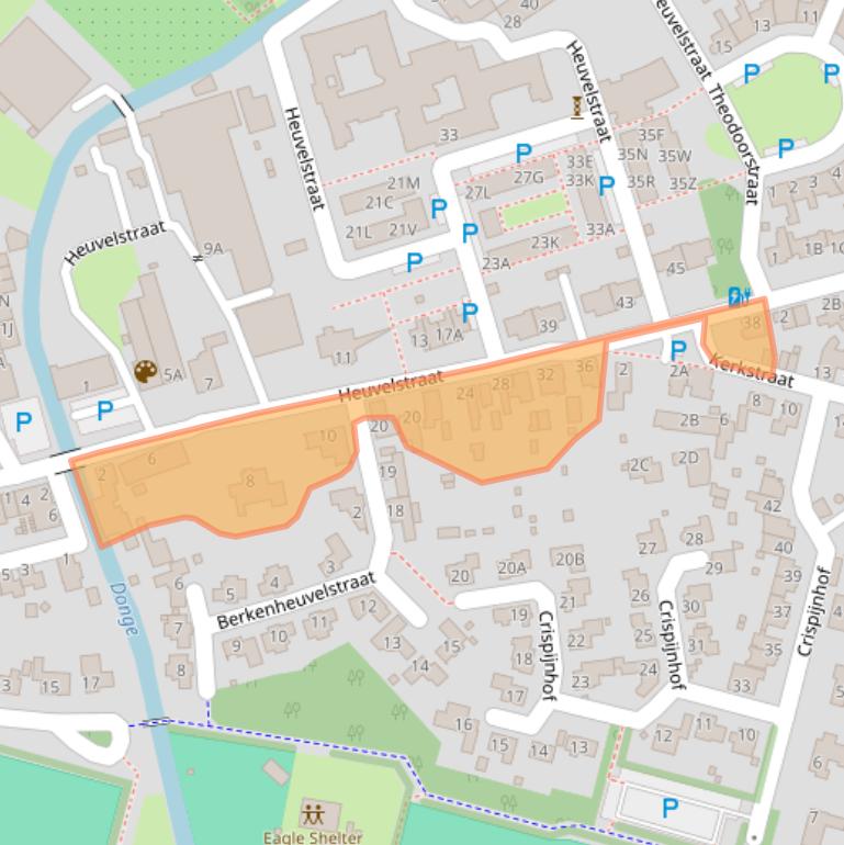 Kaart van postcodegebied 5101TC.